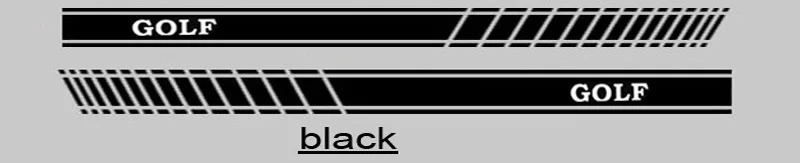 2 шт. kk автомобиля боковой кузова наклейка для volkswagen GOLF 5 6 7 POLO Sagitar B6 R36 B7L CC Touran Passat - Название цвета: GOLF black