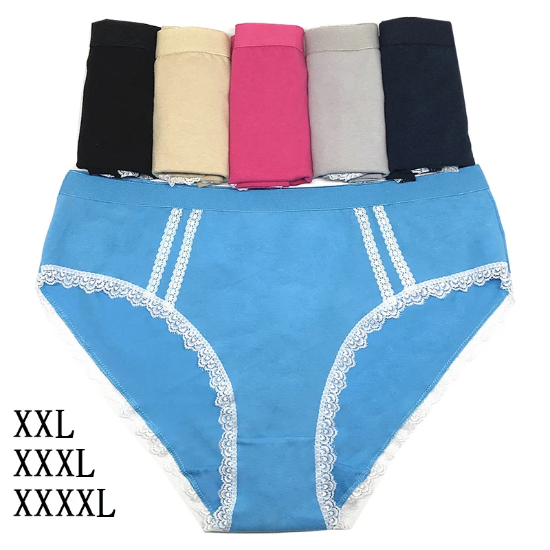 

1PCS Large Size Triangle Panties Woman XXL XXXL XXXXL High Quality 95%Cotton Briefs Comfortable Breathable Soft Underwear Woman