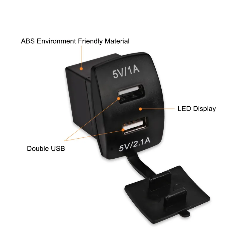 С портом USB для мотоциклов и автомобилей Водонепроницаемый Зарядное устройство 12v 24v 3.1A устройство для автомобиля с двумя портами USB Зарядное устройство с вольтметром и Мощность адаптер для samsung Iphone 6 6S Plus