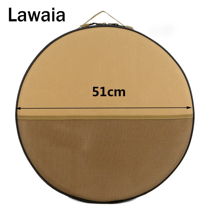 Lawaia, сумка для рыбы, однослойная круглая посылка, диаметр 46 см, рюкзак для рыболовного стула, подходящие сумки для ухода за рыбами, ручная рыболовная сеть, посылка