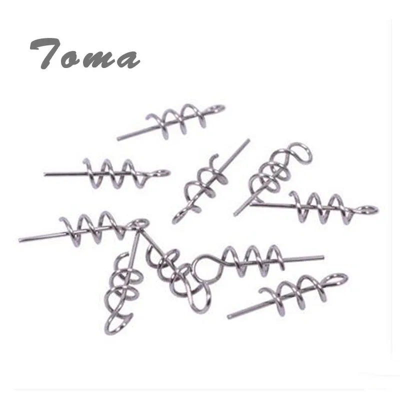 

TOMA 100pcs Fishing lock pin Soft Lures Pin Spring Fixed Lock Fishing Screw Fishing Tools Fishing Tackle