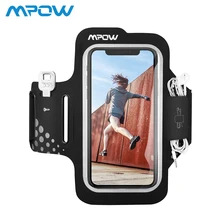 Mpow спортивный тренажерный зал нарукавная Повязка Чехол Регулируемый нарукавник на руку смартфон сотовый телефон сумка для iPhone XR X 8 7 6s 6 samsung