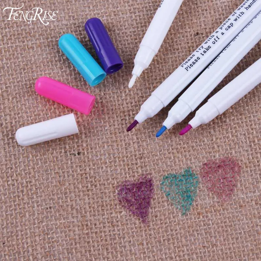 FENGRISE Sewing Accessories 1pc Patchwork Needlework Water Erasable Pens Fabric Markers Soluble Cross Stitch Chalk Tools Grommet