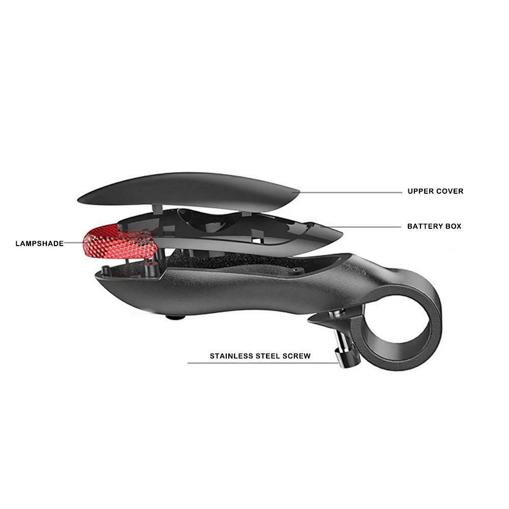 1 пара аксессуаров, сигнальный фонарь велосипеда, поворотная Передняя ручка на батарейках, велосипедный светодиодный алюминиевый сплав, водонепроницаемый, 3 режима безопасности