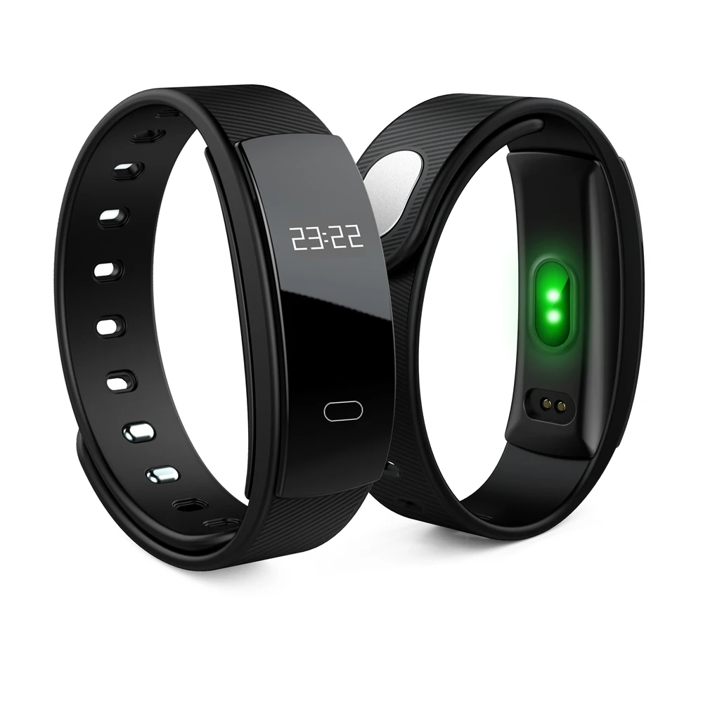 QS80 Bluetooth Smart Band Bracelet Wristband Heart Rate Sedentary Reminder Sleep Monitoring for IOS Android Smartphone