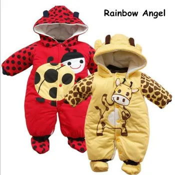 

2019 Baby Girl Bodysuits Winter Warm Newborn Boys Jumpsuits Cartoon Animal Jumpsuit Baby Girl Rompers Baby Clothing Pajamas
