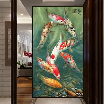 

embroidery square diamond mosaic beautiful fish picture needlework 3D diamond embroidery cross hobbies and crafts gift LXC44