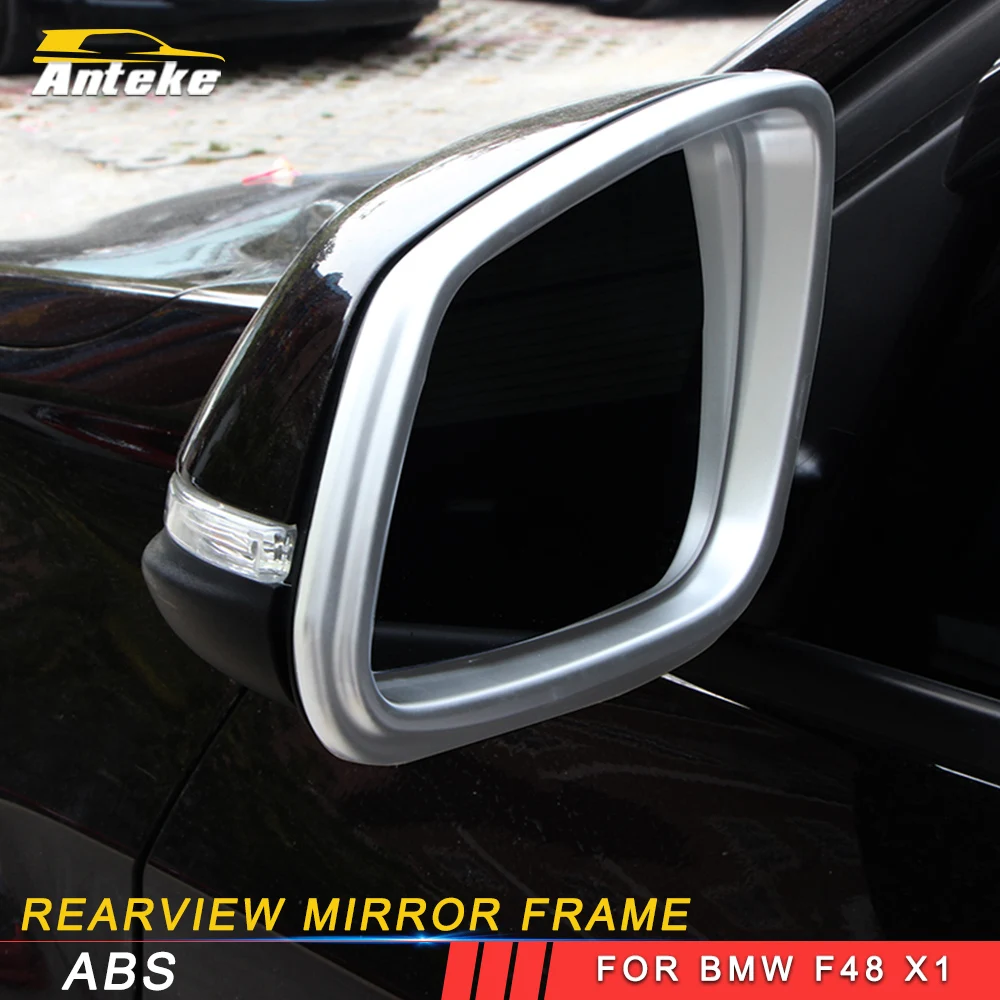 

ANTEKE Auto Car-styling Rearview mirror frame trim sticker cover Accessories For BMW F48 X1 2016 2017 2018