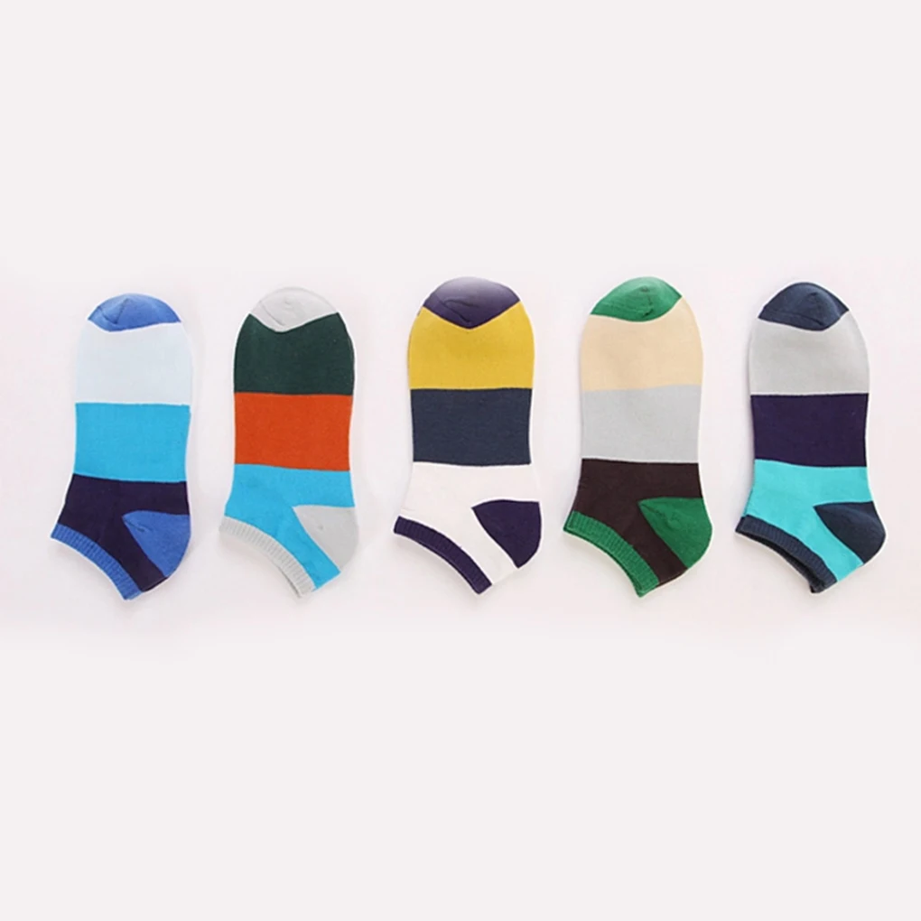 Buy Men Splicing Color Summer Socks Combed Cotton