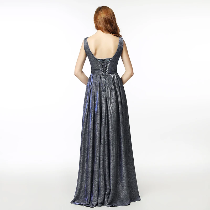 Длинное вечернее платье трапециевидной формы на шнуровке с открытой спиной, элегантные вечерние платья, Новое поступление L5313
