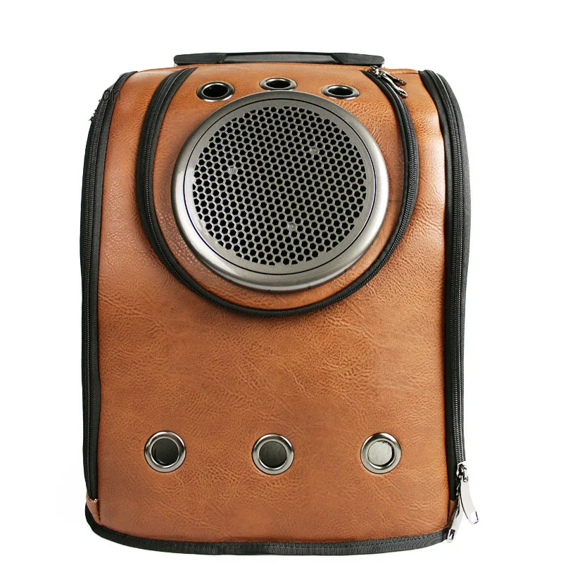 High Quality Leather Space Capsule Pet Cat Backpack Bubble Window for Kitty Puppy Small Dog Carriers Crate Outdoor Travel Bags5