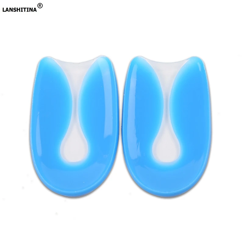 Shoe Inserts Insole for Men Women 100% Silicone Gel U-Shape Plantar Fasciitis Heel Protector Heel Spur Cushion Pad Accessories