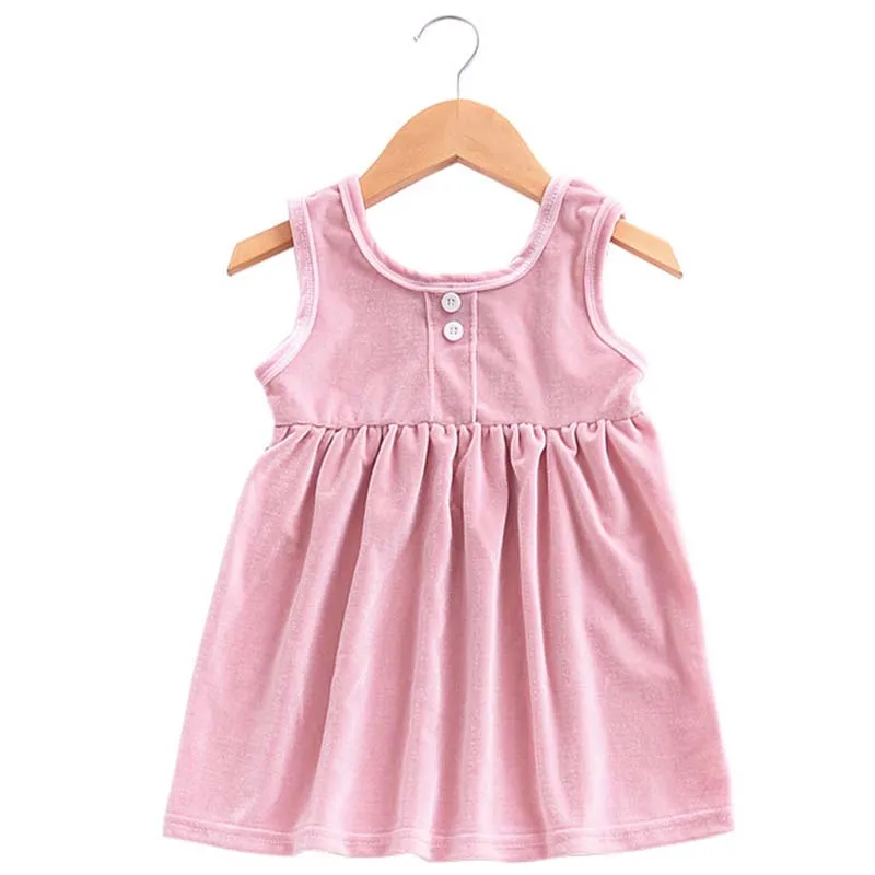 Платья для маленьких девочек; Новинка года; летнее платье для маленьких девочек 1-6 лет; однотонное платье; плиссированное платье с бантом на рукавах для малышей