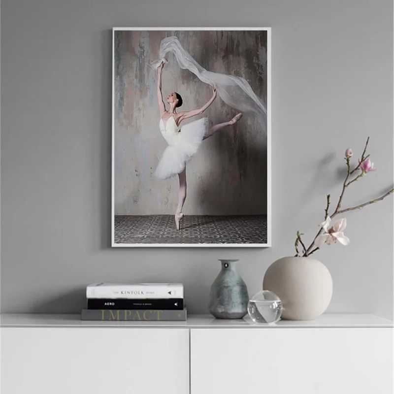 Retro-Nostalgic-Ballerina-Beauty-Pictures-Simple-Modern-Living-Room-Decor-Painting-Nordic-Decoration-Home-Canvas-Wall