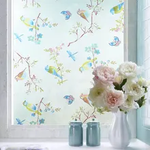 Мультфильм Летящие птицы витражное окно фильм матовое декоративные пленки статический цепляются Стекло наклейки детская комната Home Decor 45/60/90*200 см