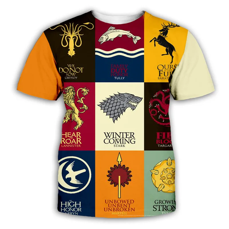 

New arrival Game of Thrones Season 8 3D printed t shirt men/women Jon Snow t-shirts casual Harajuku style tshirt streetwear tops