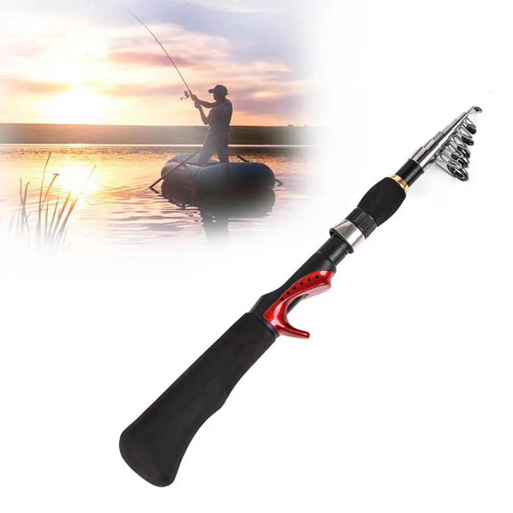 

Casting Lure Spinning Non-slip Handle Carbon Fiber Outdoor Multiple Fishing Rod Telescopic Tackle Pole Ultralight Ergonomic1.6m