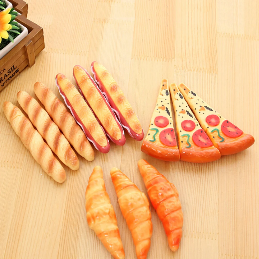 0.5mm Plastic Black Ink Funny Pizza Ball Pen Simulation Bread BallPoint 4 design for choose | Канцтовары для офиса и дома