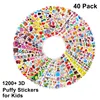 Kids Stickers 40 20 Different Sheets 3D Puffy Bulk Stickers for Girl Boy Birthday Gift Scrapbooking Teachers Animals Cartoon ► Photo 2/6