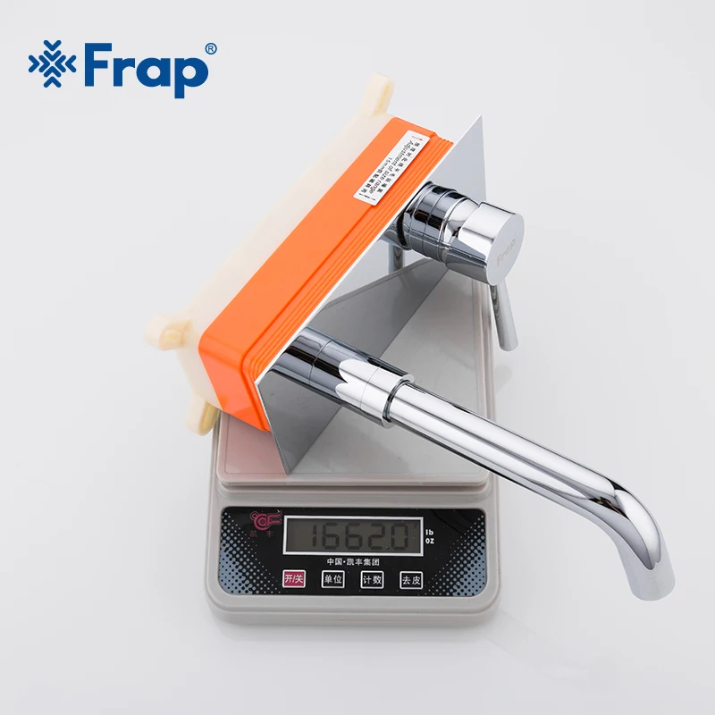 FRAP New products Bathroom Wall Mounted Basin Faucet Square Chrome Brass Mixer Sink Tap Single Handle Bathtub Faucets Y10051