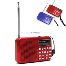 Мини lcd цифровой аудио FM радио USB Micro SD динамик для карты tf MP3 музыкальный плеер