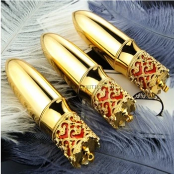 

100Pcs/Lot 12.1mm New Arrival High-end Gold Lipstick Tube, DIY Elegant Lip Balm Bottle, Lip Rouge Storage Container, Beauty Tool