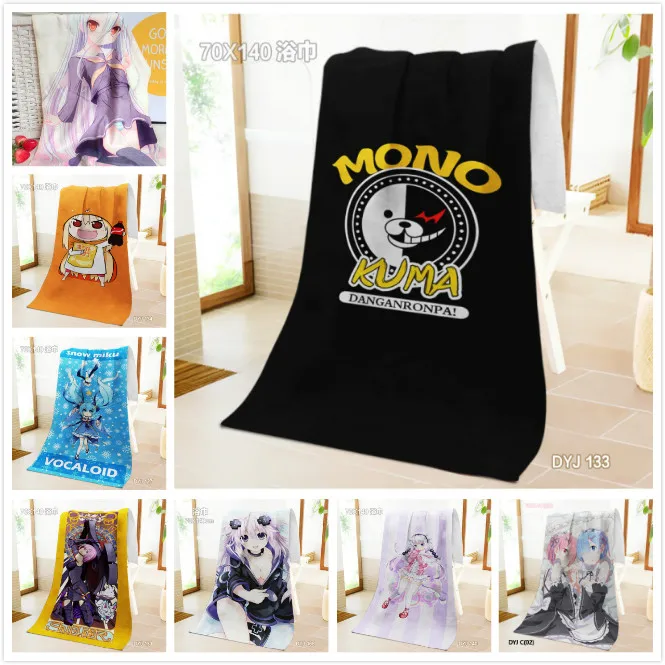 AnimeSexyTowelBodyBathBeachMicrofiberTowelsFaceclothWashcloth