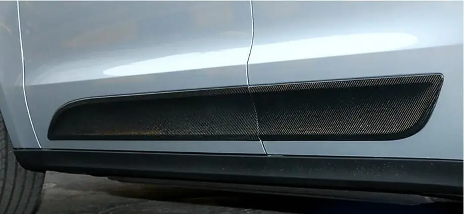 6 шт. углерода Волокно боковой двери Средства ухода за кожей Накладка для Porsche Macan 2014 2015 2016 2017 Интимные аксессуары стайлинга автомобилей