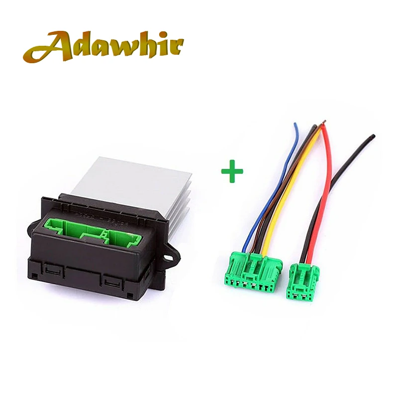 

Air Conditioning blower Resistor+Connector/Wire for Renault Citroen Megane Scenic Clio PEUGEOT 207 607 6441 L2 6441L2 7701207718