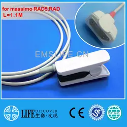 Короткий кабель MR палец клип spo2 датчик кислорода для massimo RAD5, RAD8