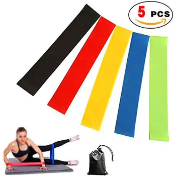 

Resistance Bands Loop Set Of 5pcs Exercise CrossFit Fitness Yoga Booty Band Long Resistance Bands Pack