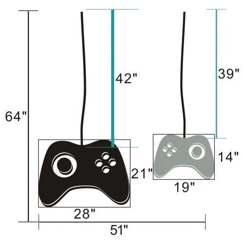 C036-Game-Controllers-Wall-Decal-for-kids-room-decor-Gamer-Wall-Decal-Vinyl-Wall-Mural-Sticker (1)