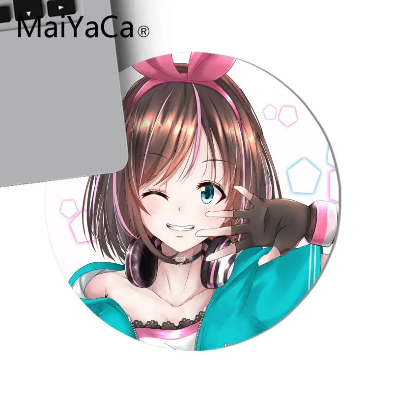 Maiyaca kizuna ai render аниме девушка DIY дизайн игры круглый коврик для мыши игровая