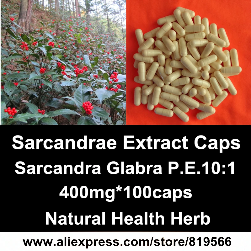 

Sarcandra Glabra Extract Powder Capsules Natural Health Care Herbal Sarcandrae Glabra Dietary Supplements