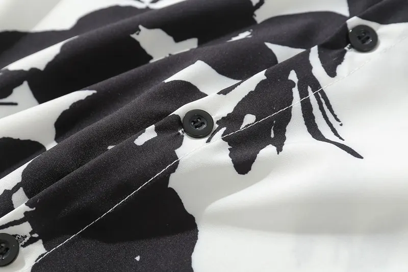 Flower Printed Long Sleeve Shirts 5
