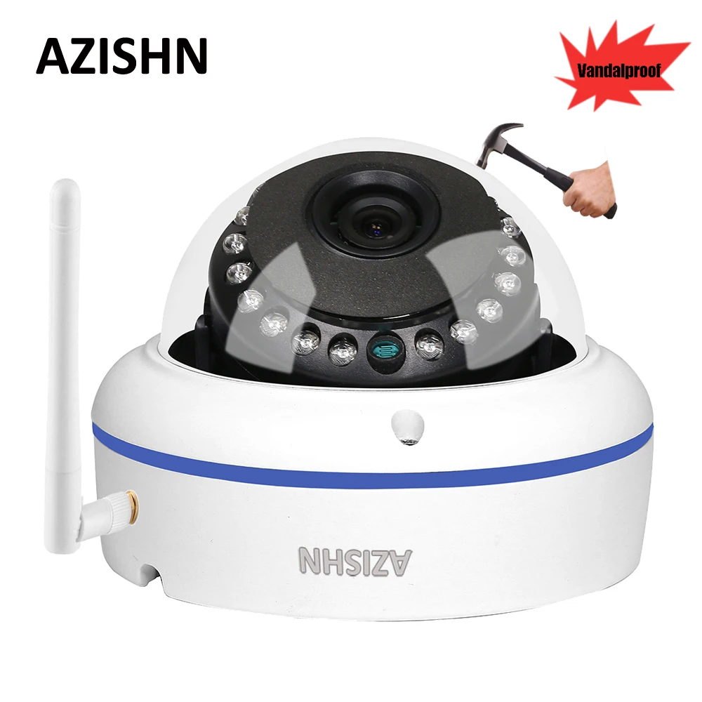 AZISHN Vandalproof Wifi Проводная ip-камера 720 P/960 P/1080 P Yoosee Обнаружение движения IP66 15IR CCTV камера с поддержкой sd-карты до 128G