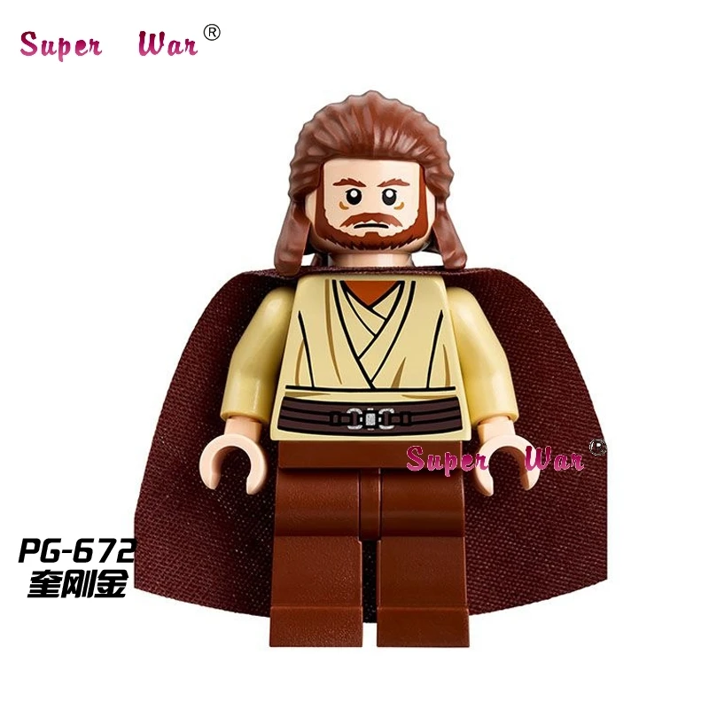 

Single Sale superhero marvel Qui-Gon Jinn building blocks action sets model bricks toys for children