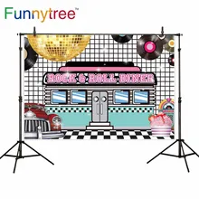 Funnytree photographic background rock roll diner dance disc spotlight food photography backdrops photo photocall photobooth