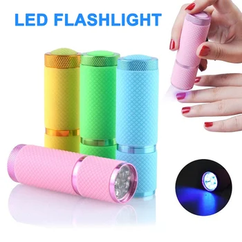 

2019 Newly 1 Pcs 9 LED Flashlights Counterfeit Currency Detector with Straps