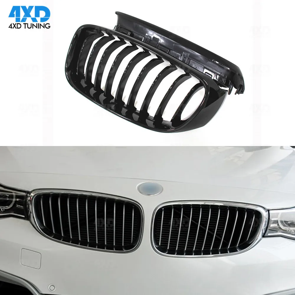 

3 series GT ABS&Carbon Front Racing Grills For BMW F34 Gran Turismo 328i 335i Bumper Kidney grille Gloss black 3 Color 2013-2019