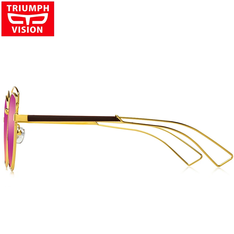 TRIUMPH VISION, роскошные солнцезащитные очки "кошачий глаз", женские, фиолетовые, красные, зеркальные, солнцезащитные очки для женщин, брендовые, дизайнерские, оттенки, женские, новинка, Oculos