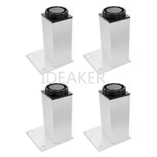 Мм 1 шт. 100 мм Регулируемый алюминиевый сплав круговая мебель ножки Серебряный шкаф диван ноги