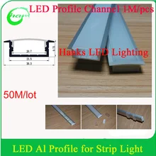 1 м/шт. led al channel 50 м/лот для 20 мм ширина светодиодные полосы света для 5050 5630