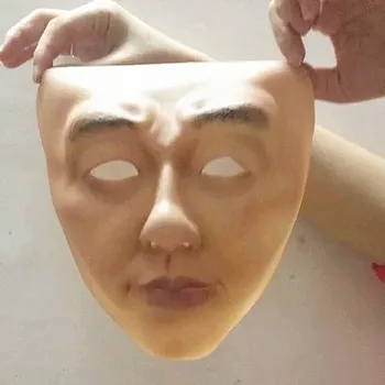 

Realistic Artificial Man Latex Mask Full Human Skin Disguise Prank Halloween makeup costume Realistic silicone