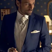 Темно-синие итальянские смокинги для жениха, свадебные костюмы для выпускного вечера для мужчин, 3 предмета, облегающий мужской костюм, шафер жених, пиджак для костюма