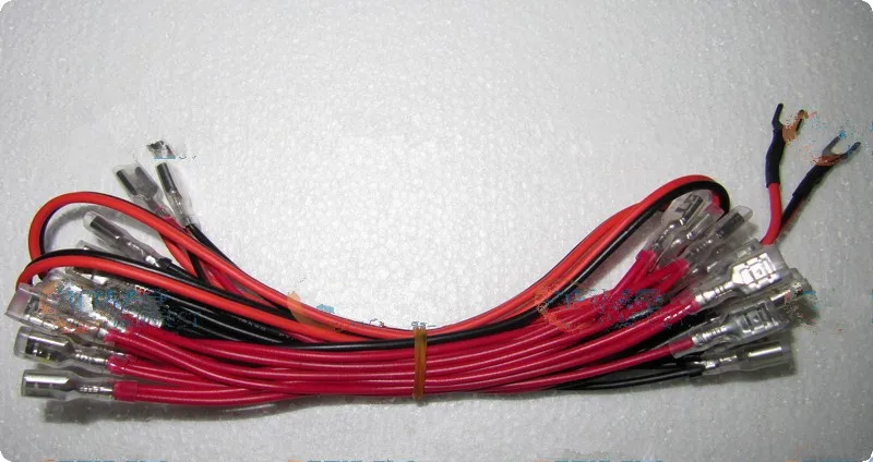 

16pcs LED lamp Wire with 6.4mm quick connector and spade type connector for LED light illuminated button/arcade accessories/part