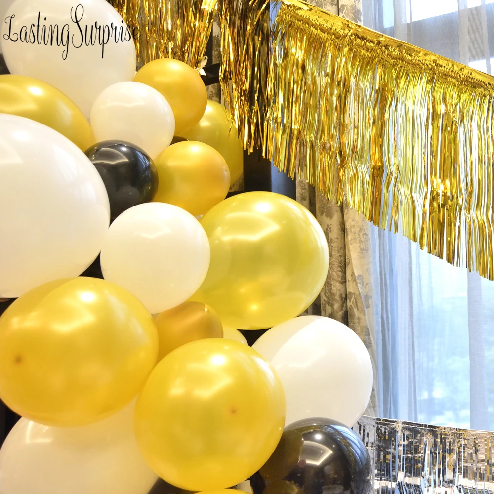 Black White Gold Diy Party Balloon Party Decoration Birthday Party