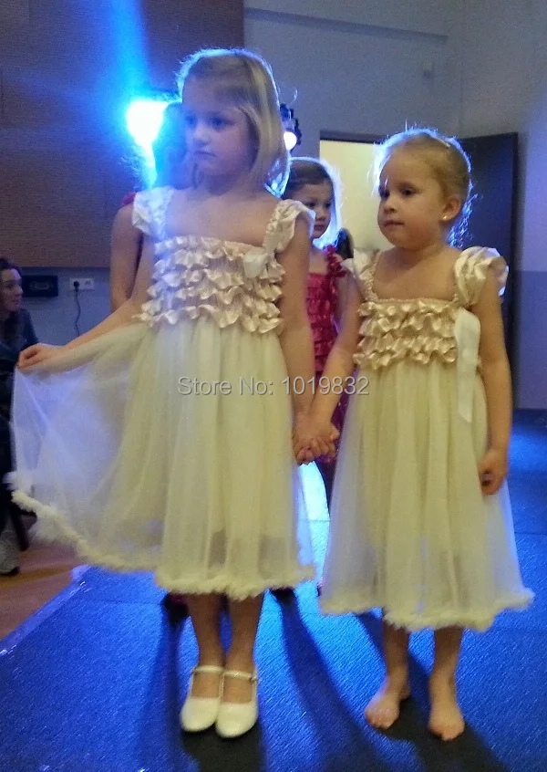 

Ivory Girl Pageant Chiffon Dress,Girl Party Dresses,Flower Girl Dress