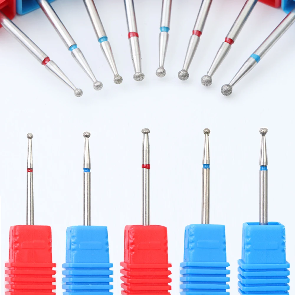 

1pcs Ball Diamond Nail Drill Bit Electric Cuticle Remove Manicure Rotary Burr Cleaning Accessories Nail File Tools Mill JI23-30