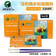 5 мл в тубе набор Marie's encompliation акварельные краски набор акварельных красок профессиональные краски художники с 2 кисти
